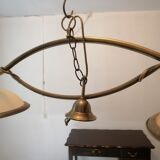 Lampe de billard en laiton et verre