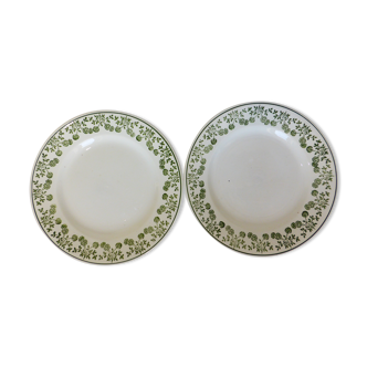 2 assiettes à dessert vintage de St Amand