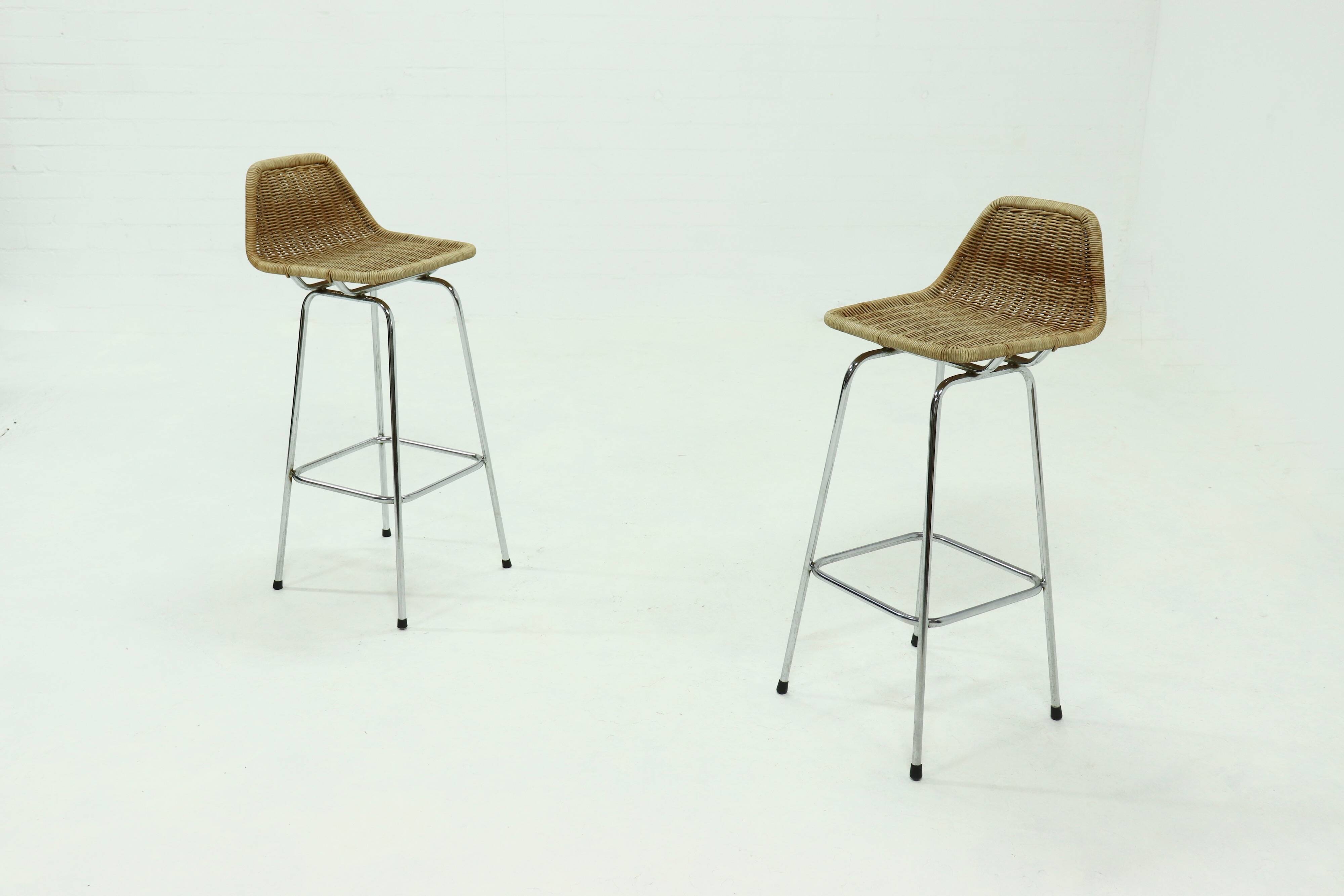 Set of 2 bar stools designed by Dirk van Sliedregt for Rohe Noordwolde 1960
