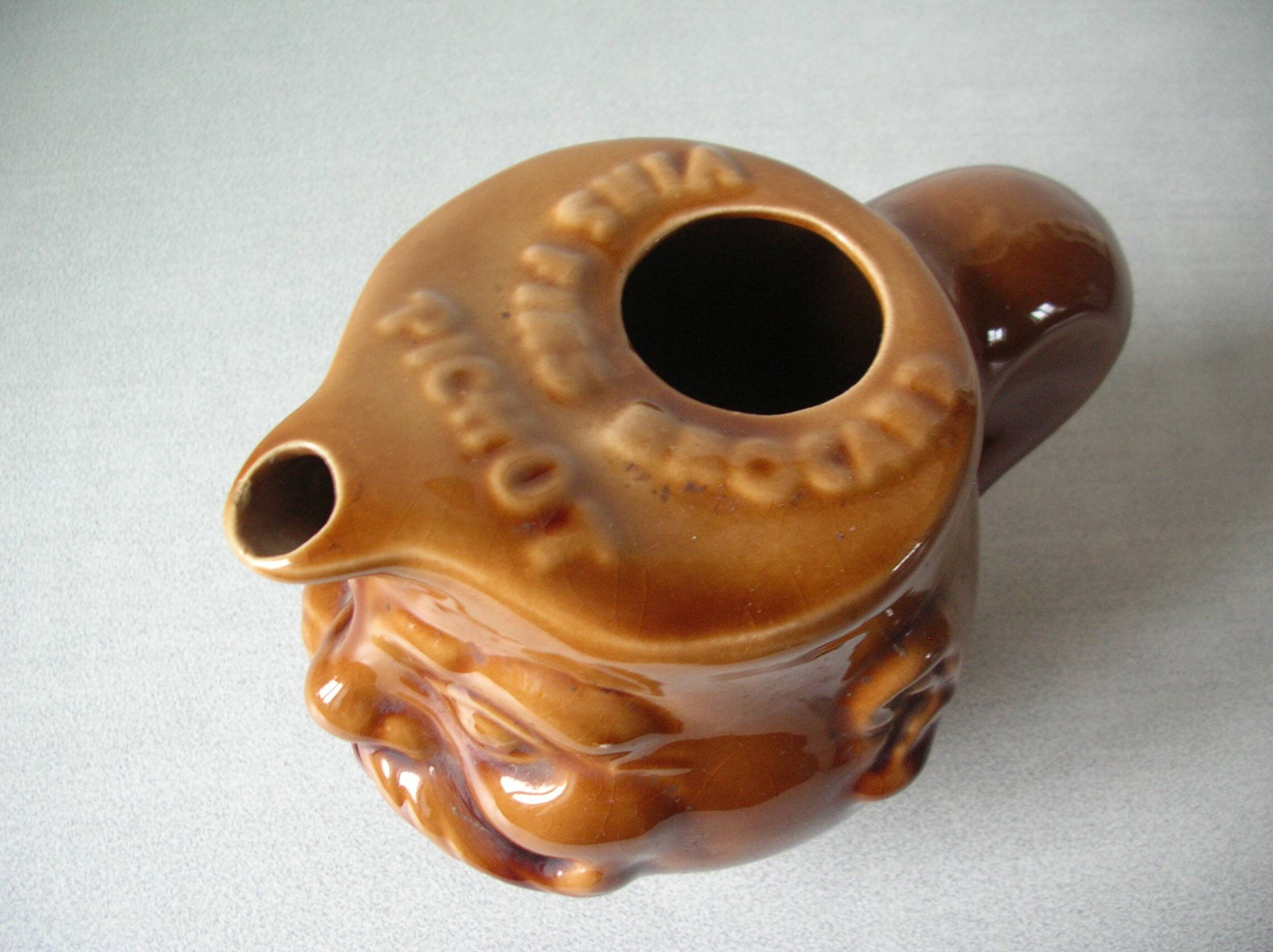 Old anthropomorphic pitcher Vins Fins Brocard Pichot jug bistro estaminet
