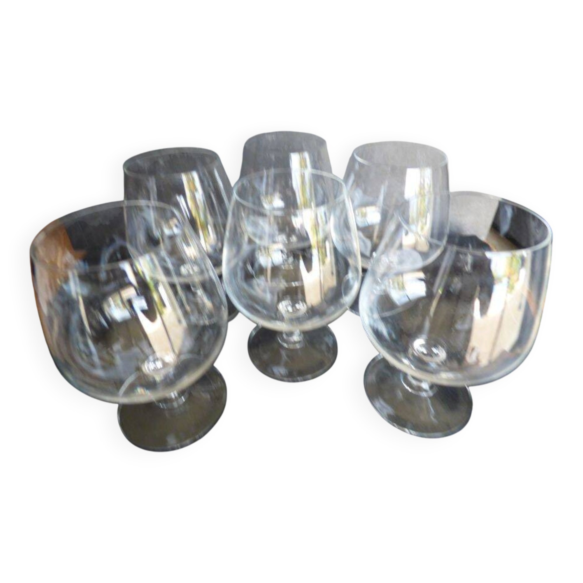 6 Large Cognac Glasses