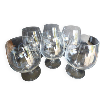 6 Large Cognac Glasses