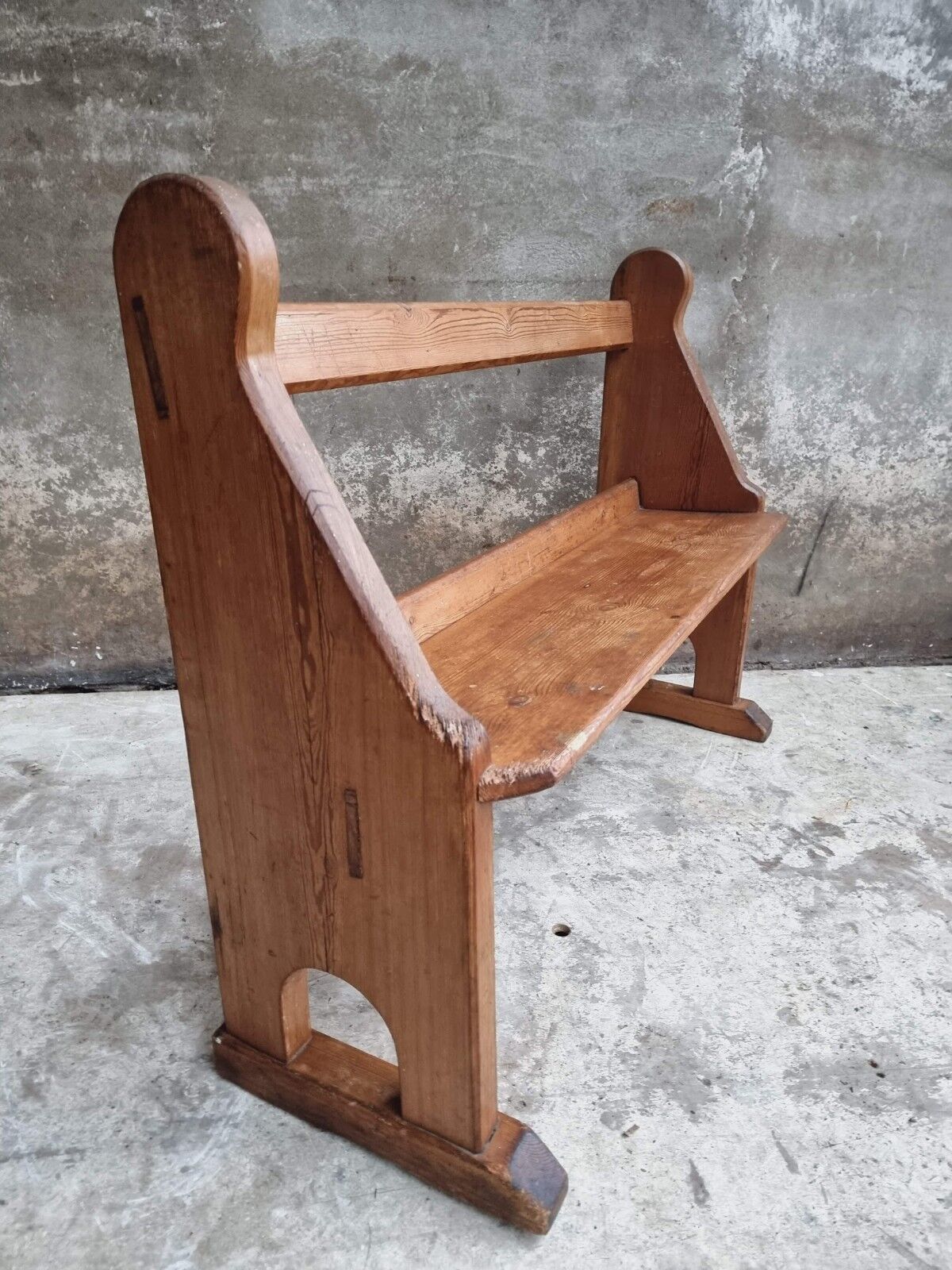 Antique wooden bench church bench hall bench 120 cm