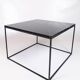 Coffee Table With Black Marble Top And Metal Frame