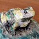Joanna Hair (1955) Raku glazed ceramic frog