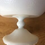 Old compotier or cut in white opaline