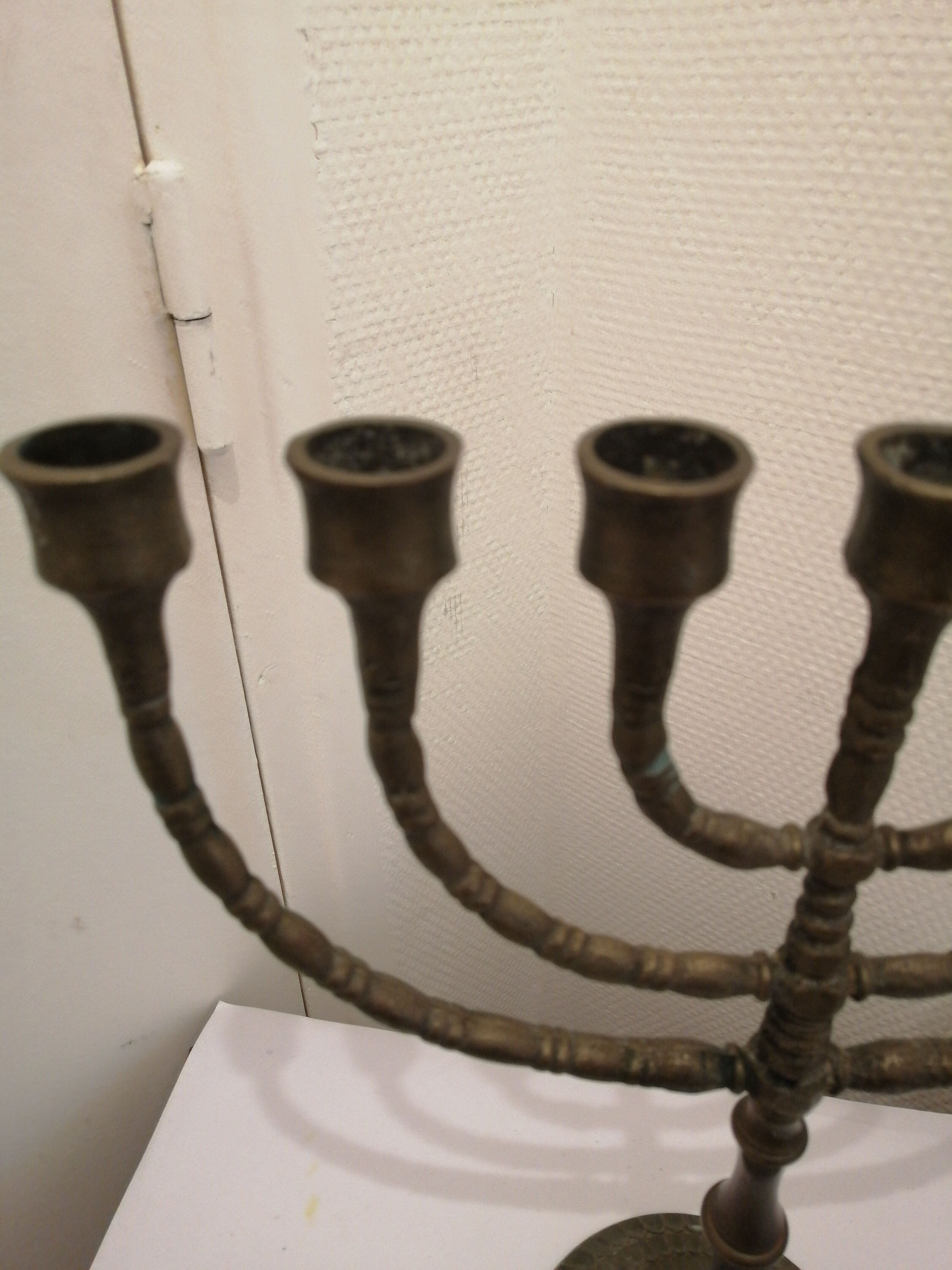 Hebreu worship candlestick menorah hanukkia 7 branches