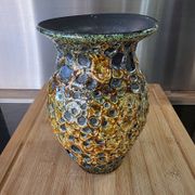 Vintage vase Cyclope Émaux de la Garrigue Fat Lava 17 cm
