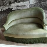Green velvet toad sofa