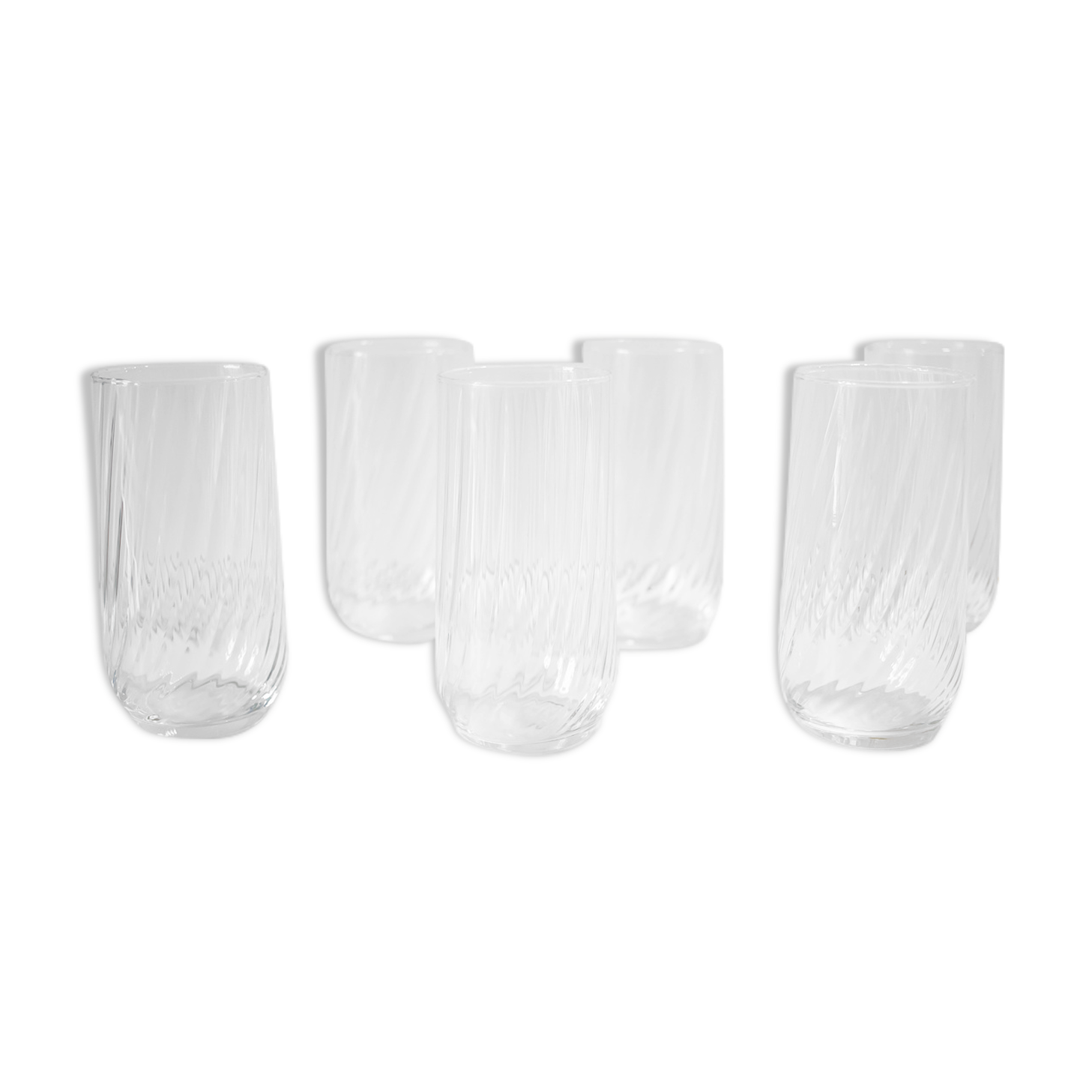 6 high ridged glasses