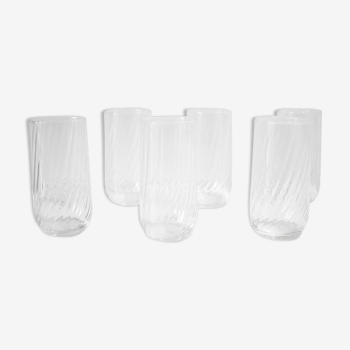 6 high ridged glasses