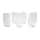6 high ridged glasses