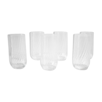 6 high ridged glasses