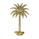 Hollywood Regency wall lamp in palm shape, in gold alloy brass type, from the 60s 70s.