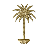Hollywood Regency wall lamp in palm shape, in gold alloy brass type, from the 60s 70s.