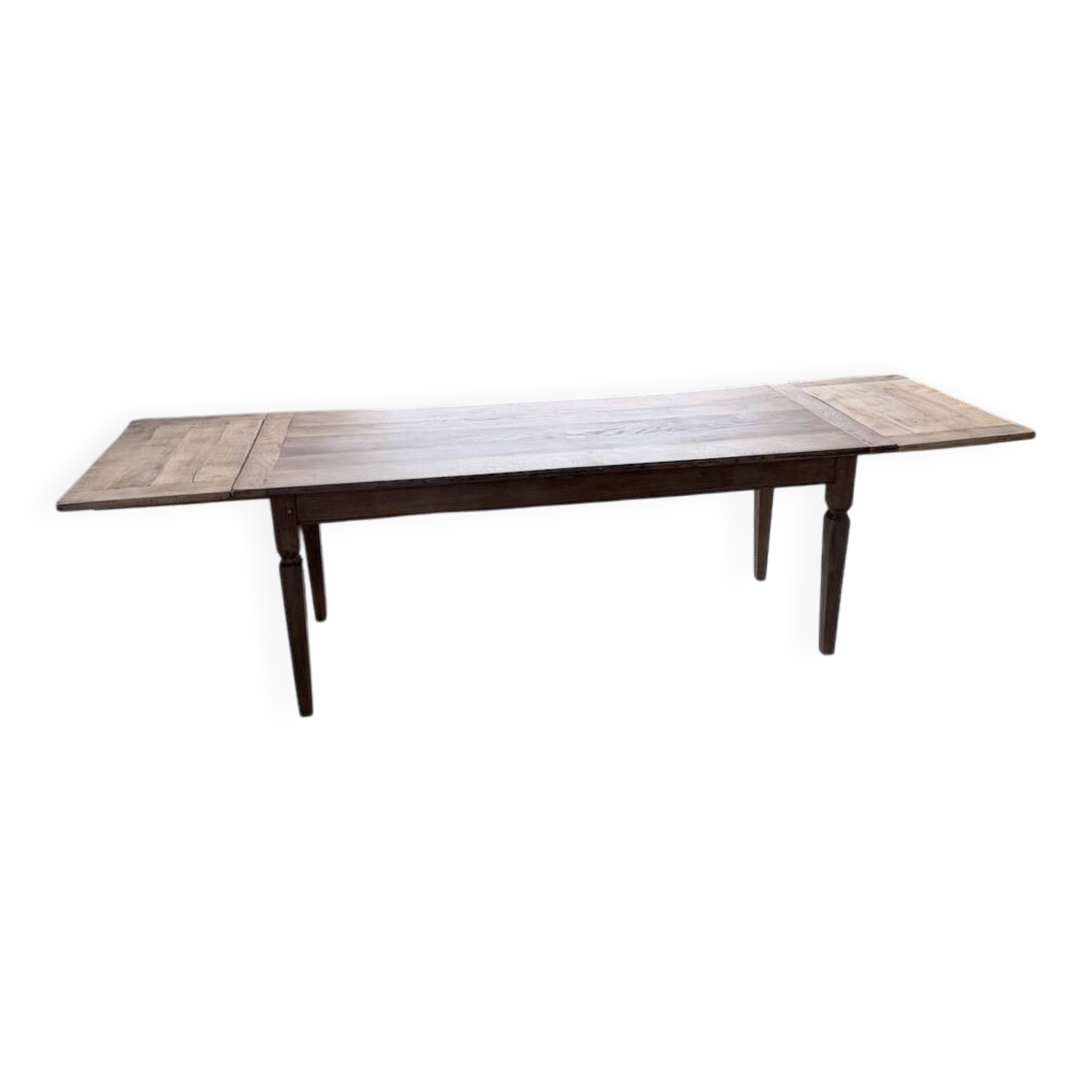 Solid oak farmhouse table with extensions (190-280cm) 1950