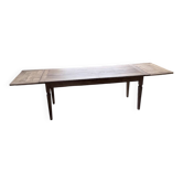Table de ferme chêne massif avec allonges (190-280cm) 1950