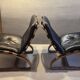 Pair of Scandinavian armchairs "Kengu" by E. & N. Solheim for Rybo, 1970