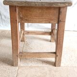 Raw wooden workshop stool