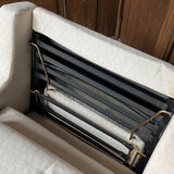 Paire de fauteuils et repose pied