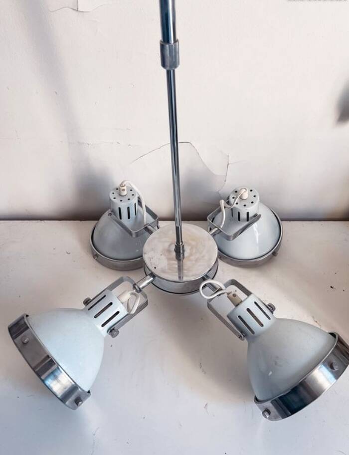 Vintage 4-spot pendant light – Space Age 1970s design
