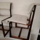 chaises de Henning Sorensen en palissandre massif et lainage blanc