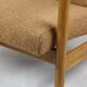Fauteuil GFM-142 en bouclé corail doré attribué à Edmund Homa, années 1970