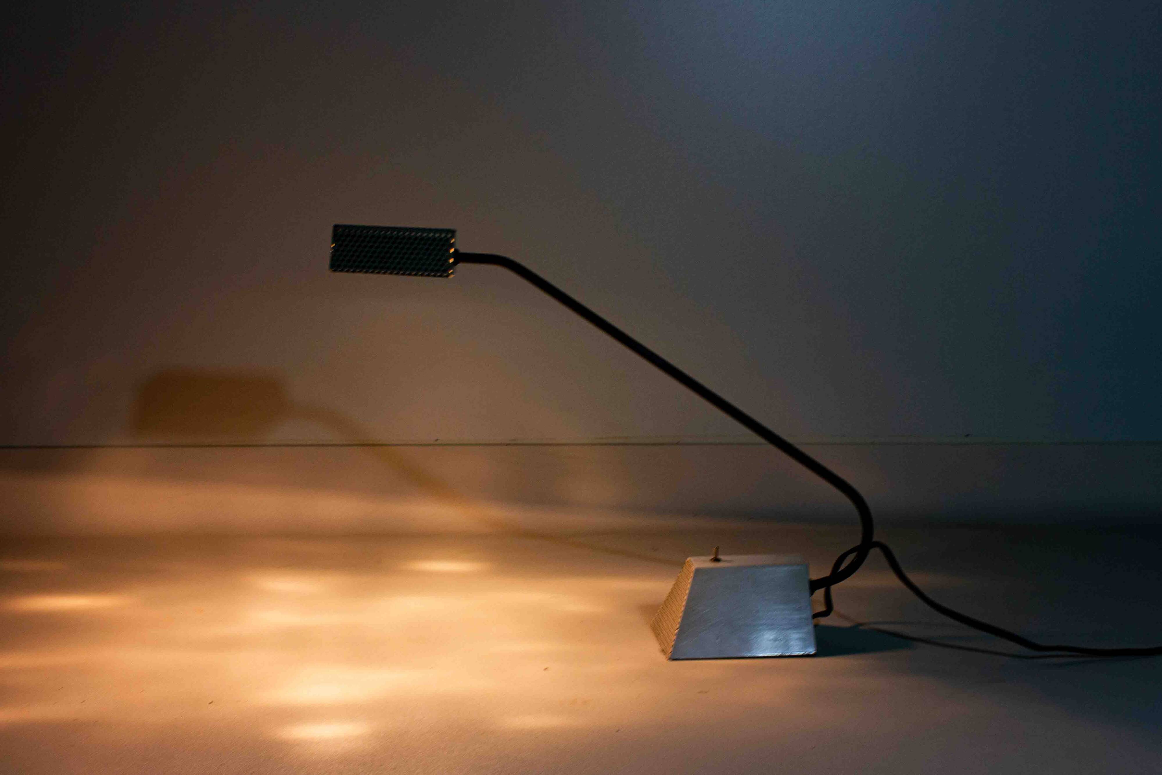 Functionalist geometrical desk lamp, France 1950s