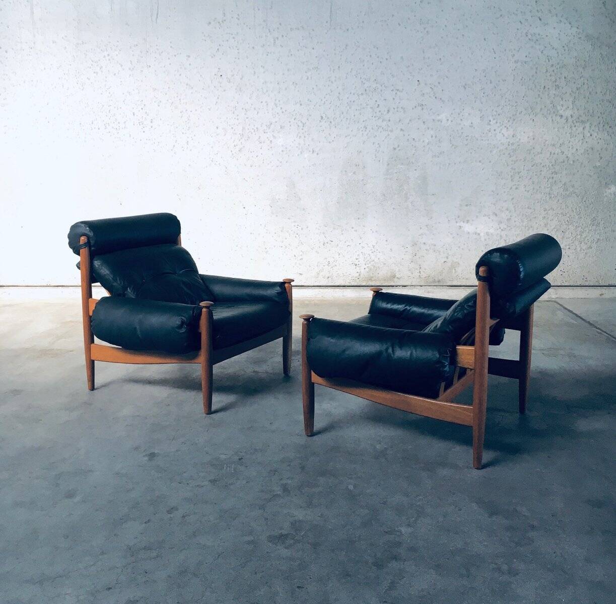 Scandinavian lounge chairs attributed to Eric Merthen for Ire Möbler, Sweden, 1960s, set of 2.