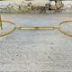 Table basse mid-century en marbre vert et laiton, 1960s