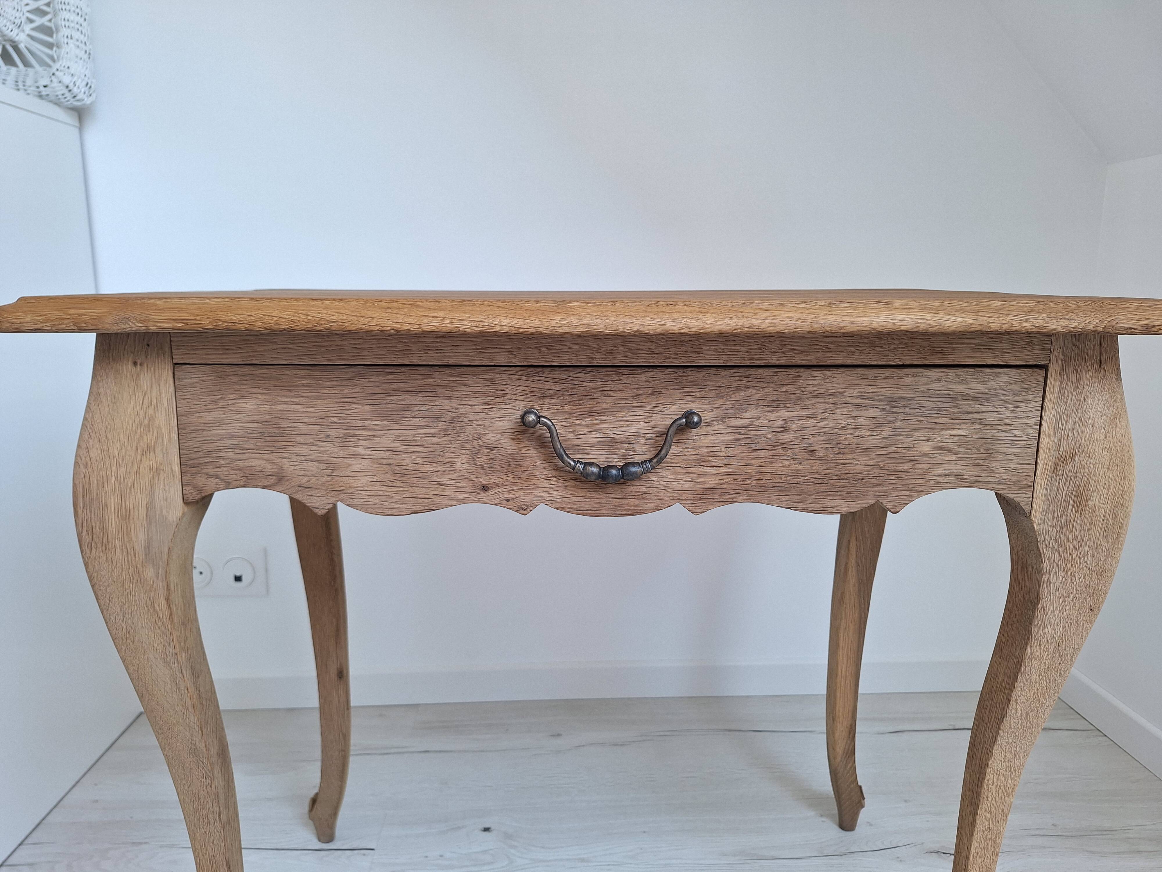 Occasional table, antique desk in solid oak in Louis XV style.