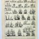 Old engraving 1898, Sailing boat and ship 1 • Lithograph, Original plate