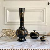 Vintage vase black gold