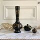 Vintage vase black gold