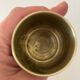 4 golden brass egg cups