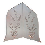 Double Venetian mirror, asymmetrical, beveled