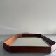 Mid-century rectangular wall mirror in teak, 1960, Italy