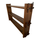Brutalist wooden shelf
