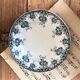 Old plate - white and blue floral decoration