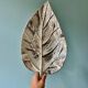 Large tray, leaf-shaped centerpiece