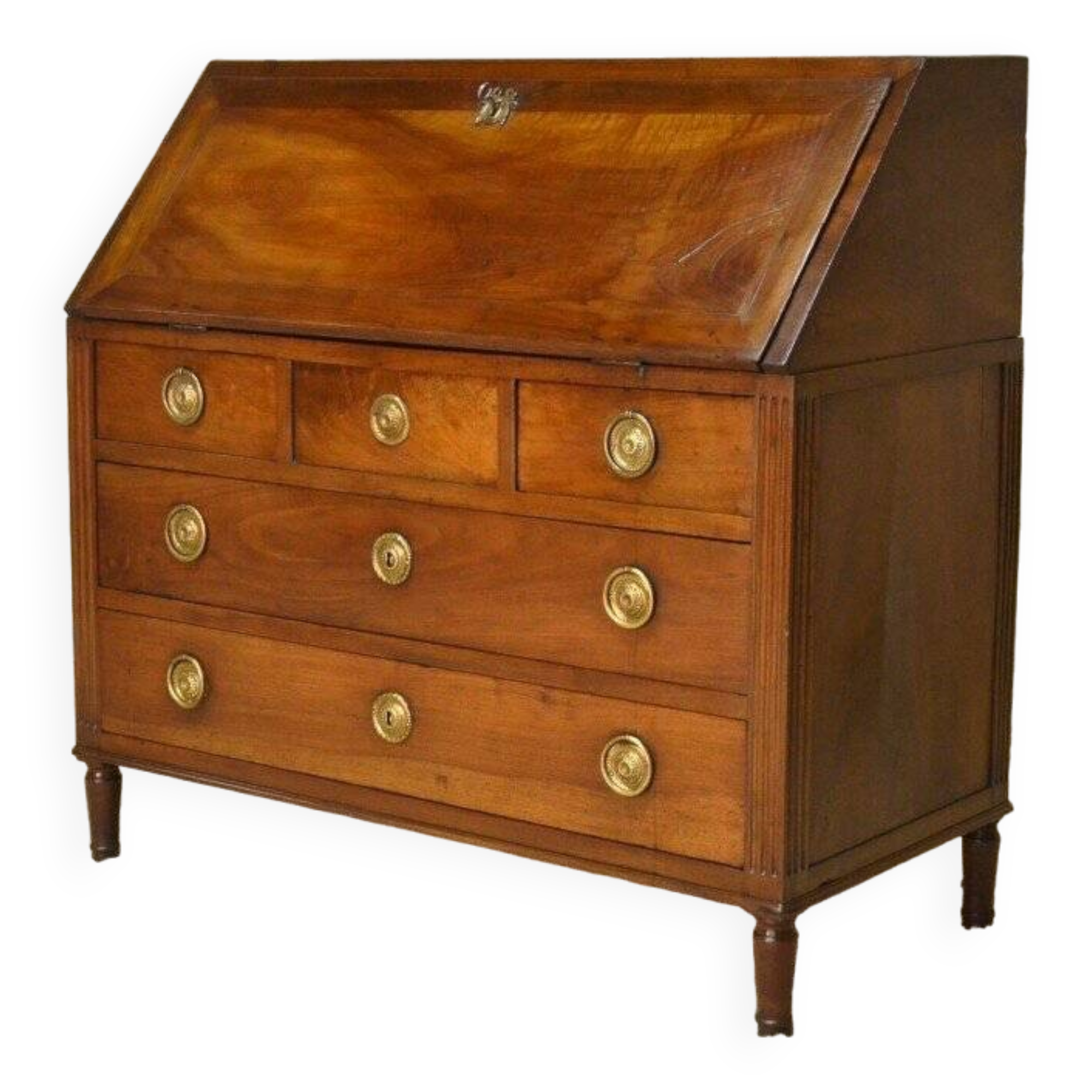 Bureau De Pente En Noyer d'époque Directoire