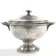 Soup tureen, Art Deco, silver-plated brass, Norblin, Poland, 1930s