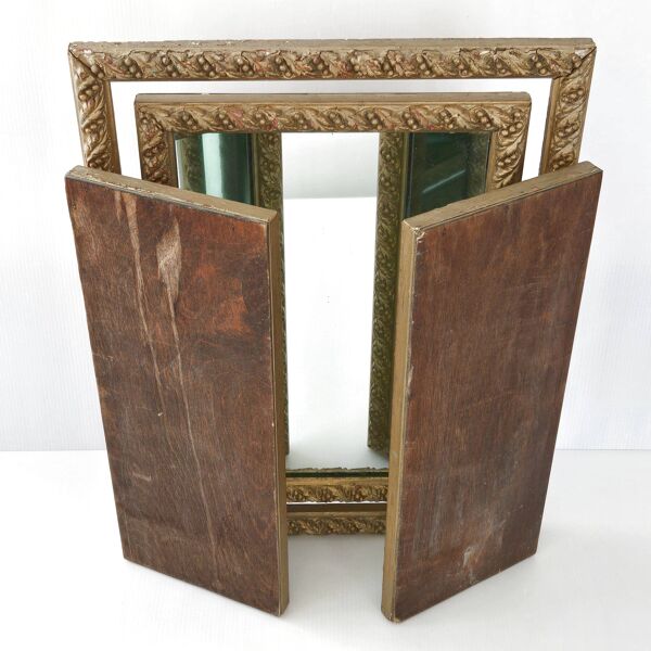 Miroir triptyque vintage 1950
