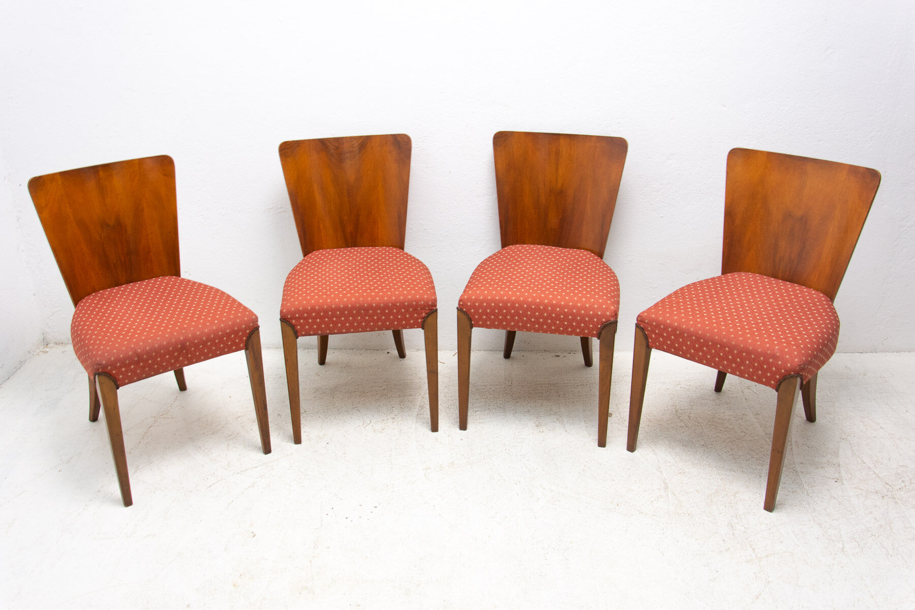 Art Deco Dining Chairs H-214 by Jindrich Halabala for ÚP Závody, 1950's