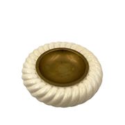Tommaso Barbi, cream ceramic ashtray / vide poche, B Ceramiche, ca. 1970