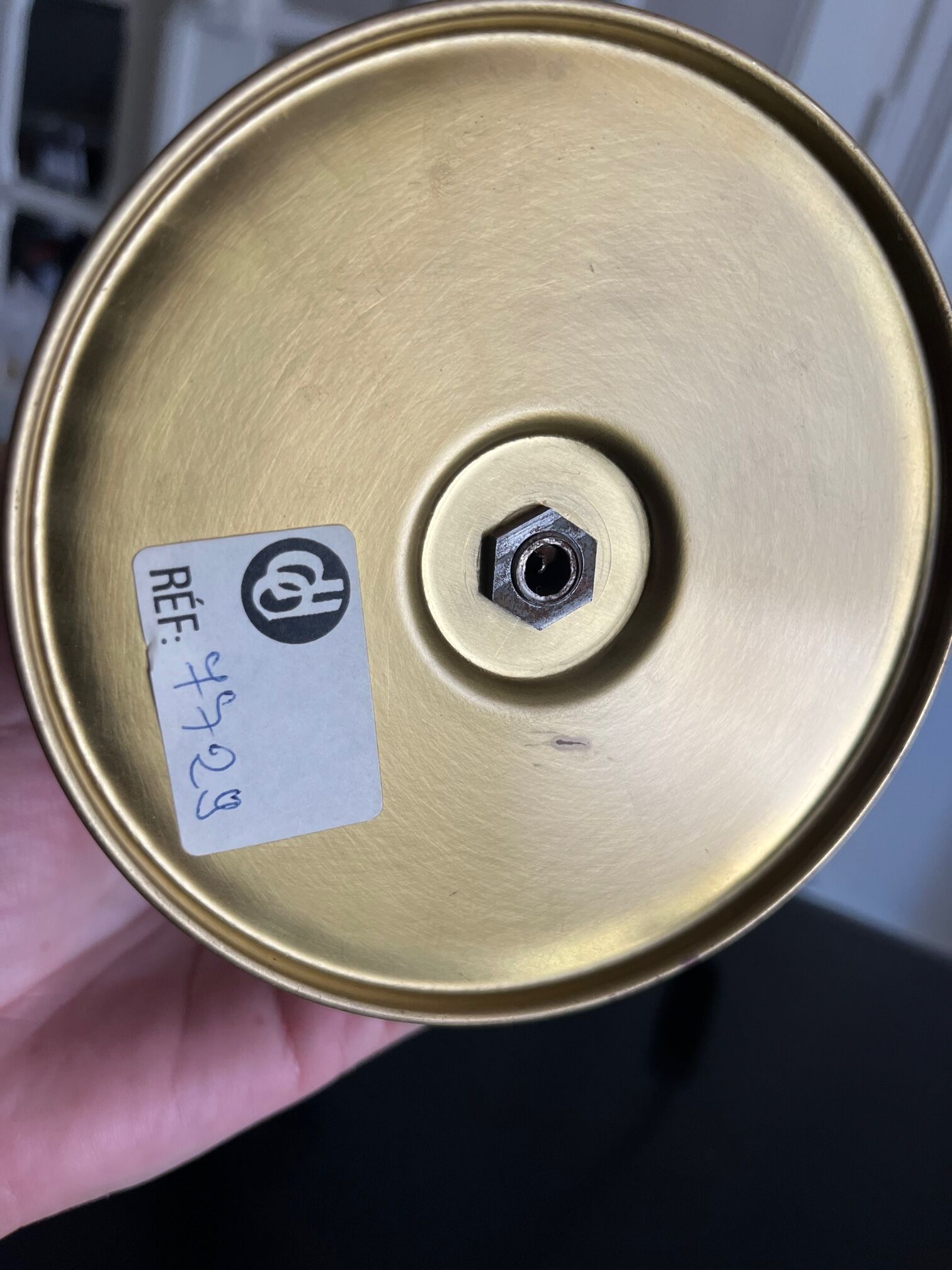 Black and gold delmas lamp