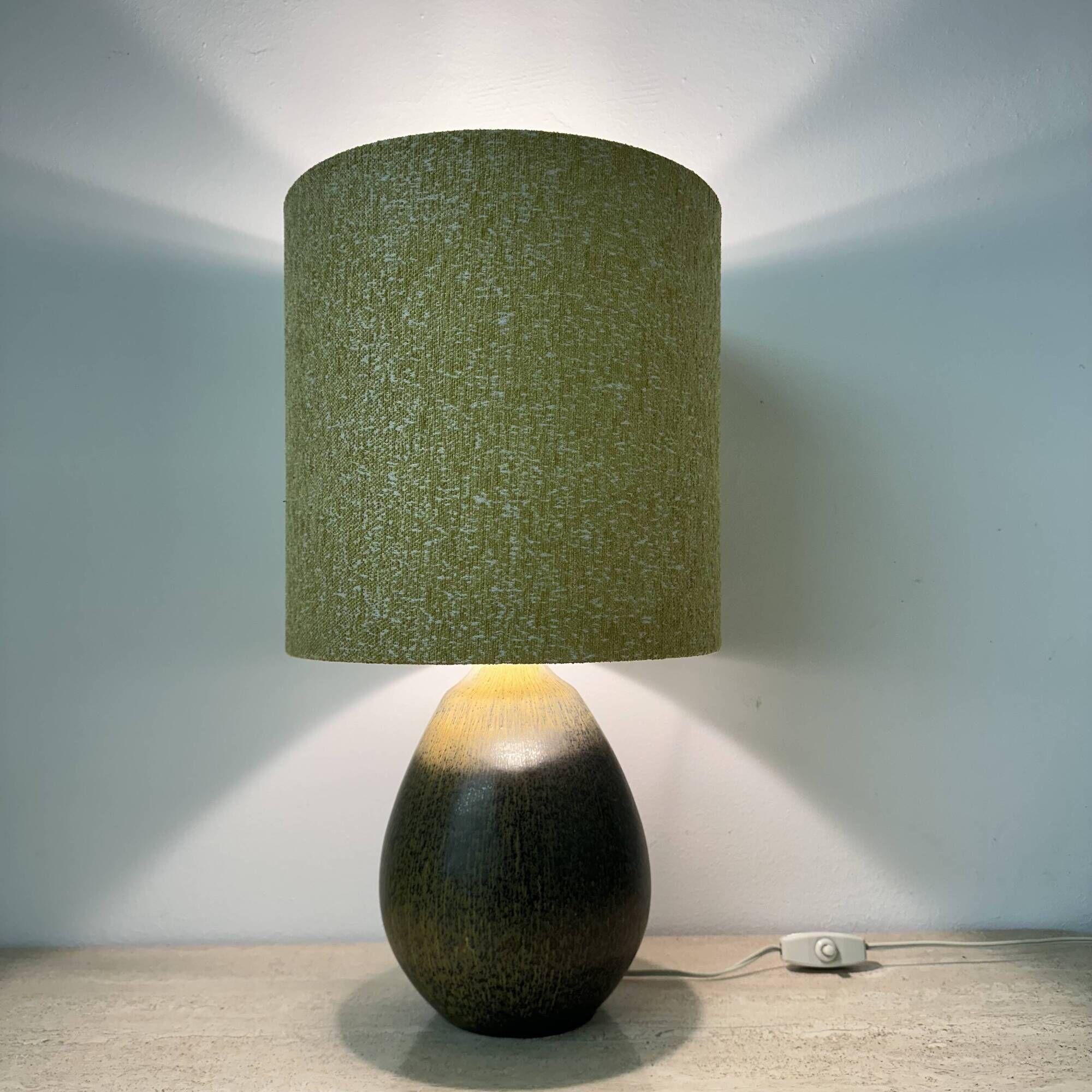 Vintage ceramic table lamp , 1970s German