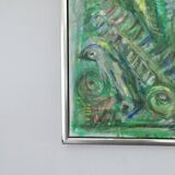 Abstract impressionism painting - Movement. Green Growth