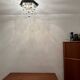 1980s Bicolor Glass Flush Chandelier by F. Fabbian