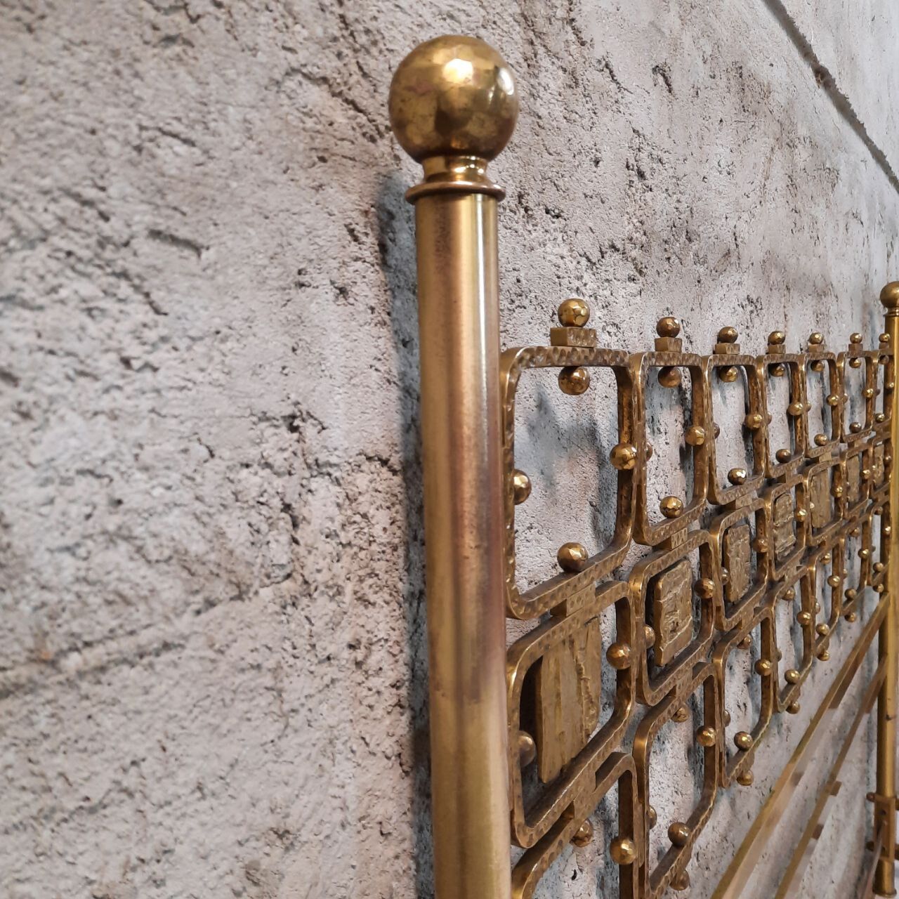 1960s / 70s bed design in gilded brass.